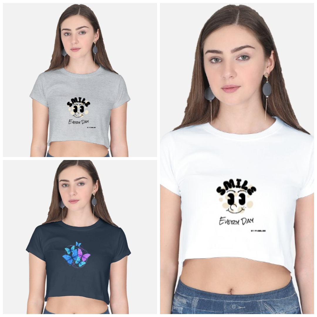 Womens t shirt “In my own rhythm.” Printed Crop top